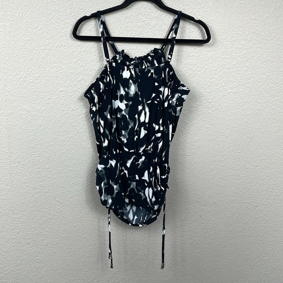 New Magicsuit Dreamstate Babs Tankini Top Swim Modest Black White Abstract 16 - Picture 7 of 13